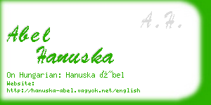 abel hanuska business card